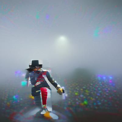 Michael Jackson Portrait in Fog, 8K Resolution