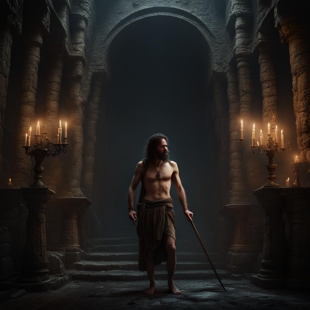 John the Baptist in a Dark Dungeon