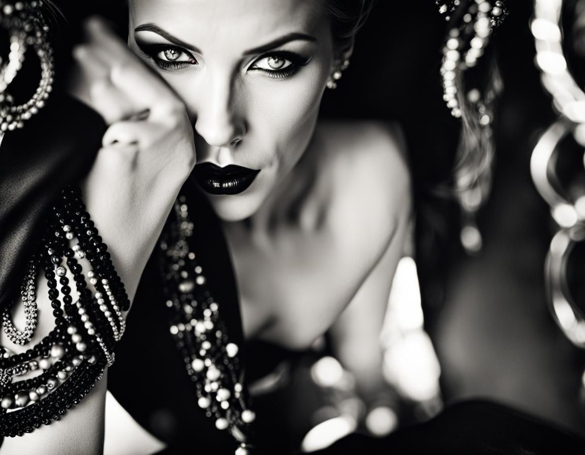 Sensual Portrait of Woman in Hyperrealistic Style