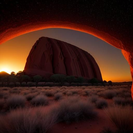 Uluru Sunset: Dramatic Lighting in Australia