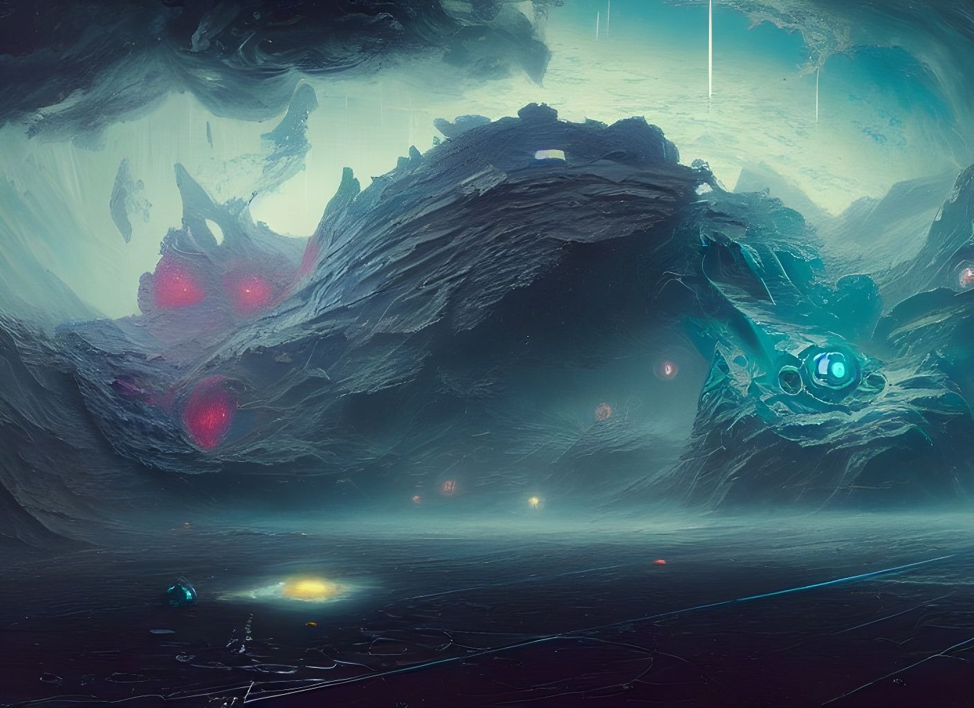 Geometric Shapes Invasion: A Renaissance-Inspired AI Vision