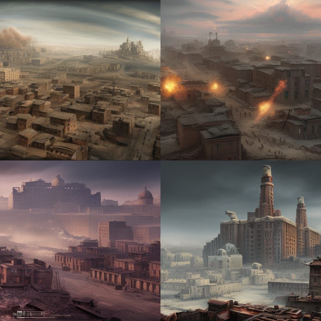 Stalingrad 1943: Detailed Matte Painting in Unreal Engine