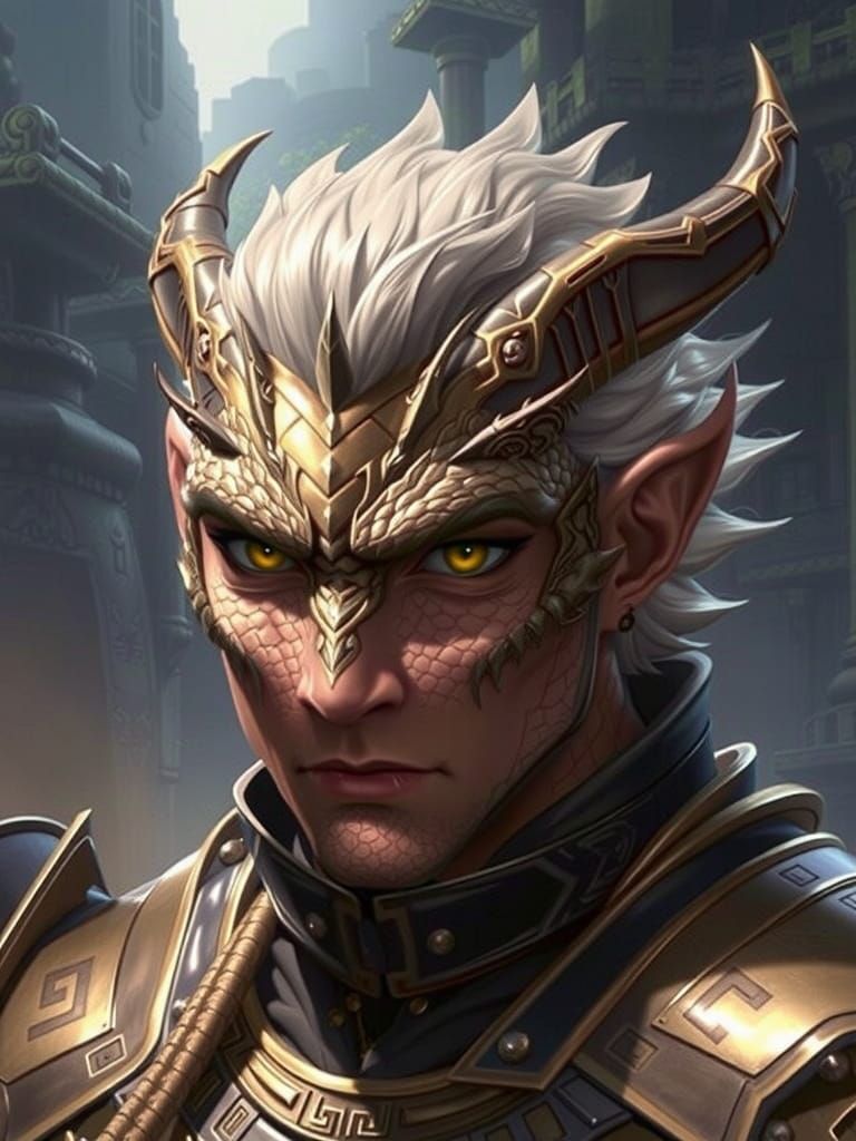 Heroic Dragon Knight in Ancient Temple