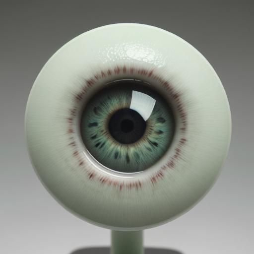 Human Eye Model with Green Iris
