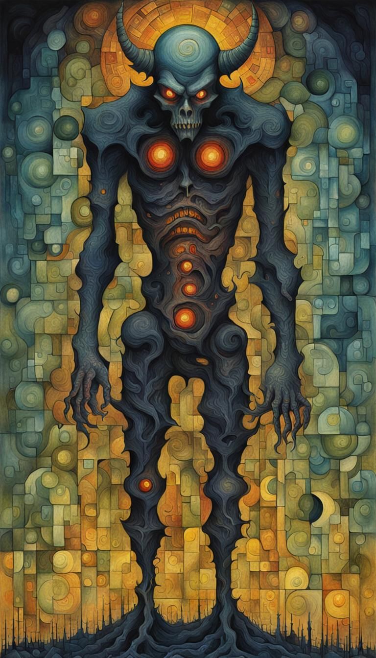 Ethereal Demon Emanates from Vortex of Candlelight