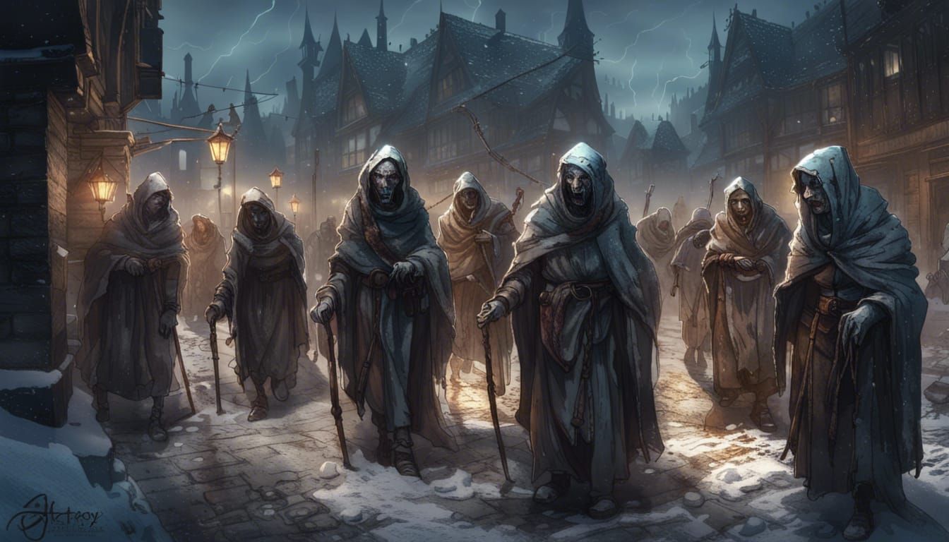 Survival's Grasp: Leper Beggars in the Winter City