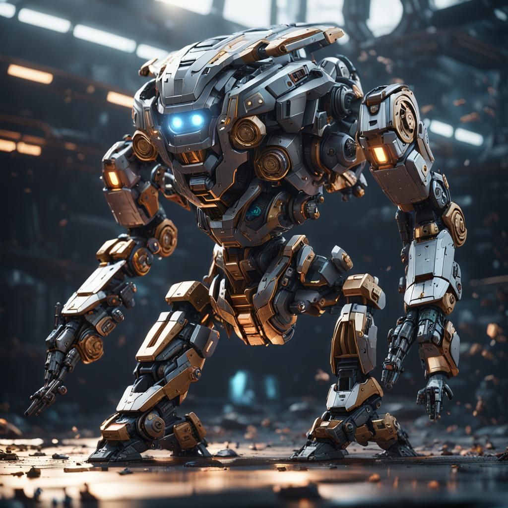 Detailed Sci-Fi Action Figures in Polished Metal