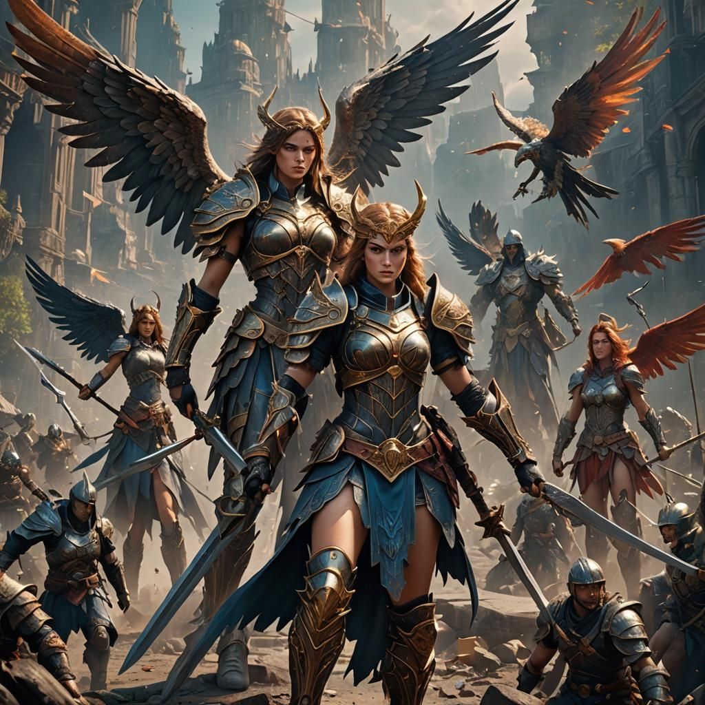 Warrior Angels in Detailed Fantasy Art
