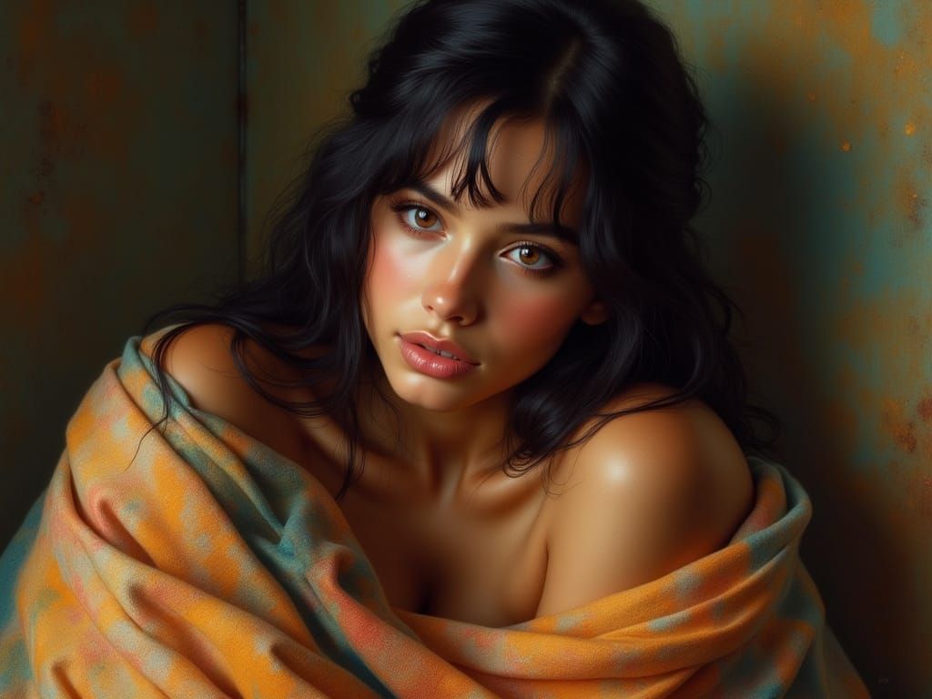 Native American Woman Portrait Inspired by Haenraets