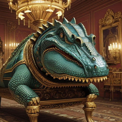 Maximalism, surrealism- alligator