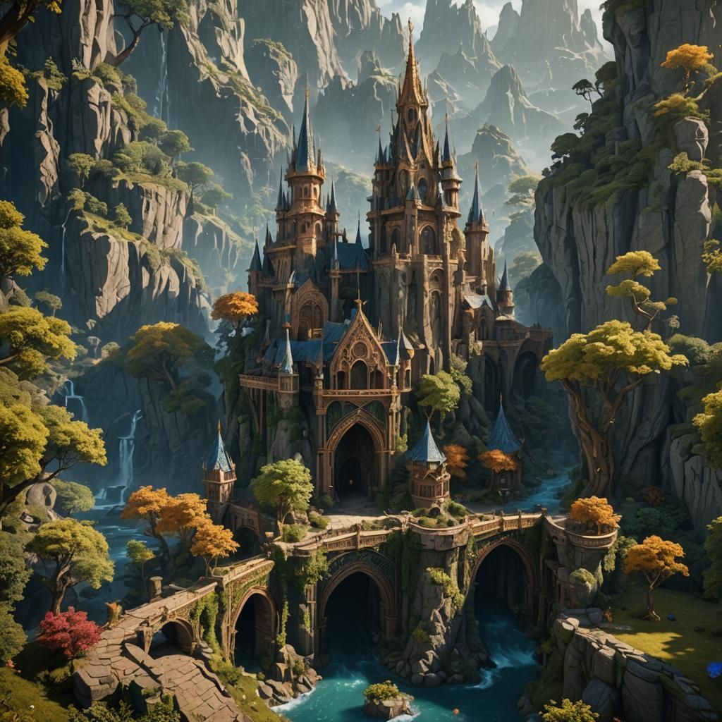 Detailed Summer Eladrin Fantasy Concept Art