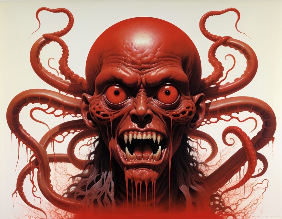 Grotesque, Blood-Soaked Homunculus Dawns on a Macabre, Explo...