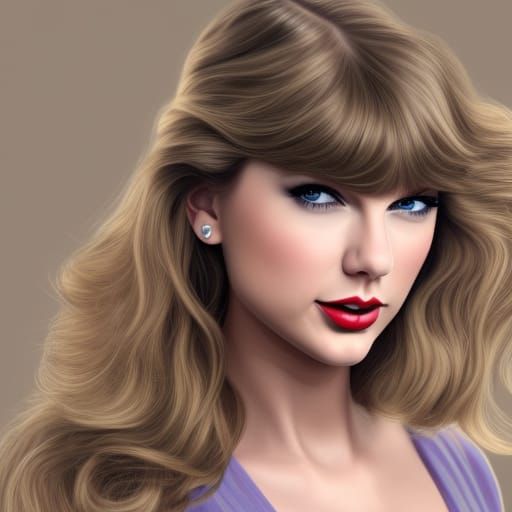 Taylor Swift as Cinderella: Digital Art Portrait