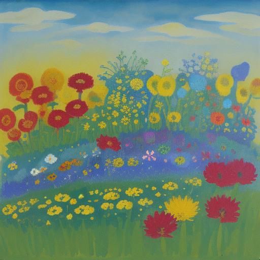 Surreal Floral Hedgehogs in Expressionist Style