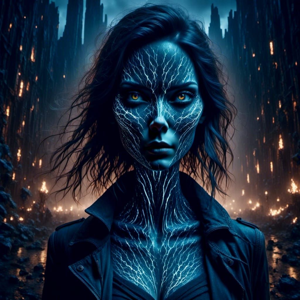 Android Night Vision Soldier in Dystopian Darkness