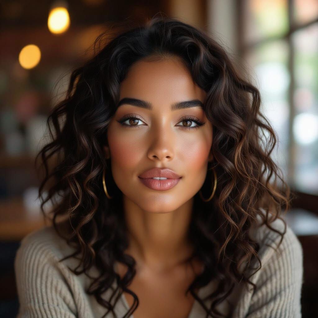 Melungeon Woman at Poetry Slam in Cinematic Light