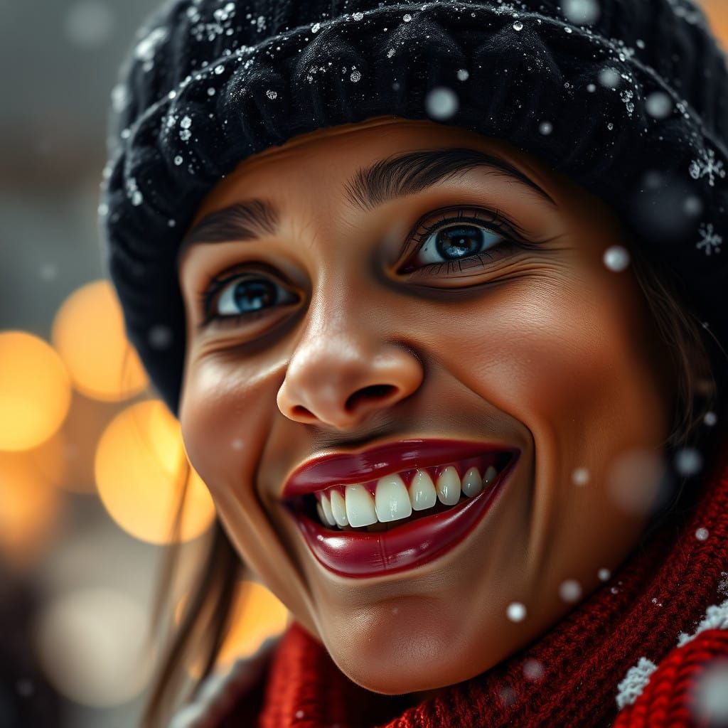 Wistful Professional in Snowy Wonderland