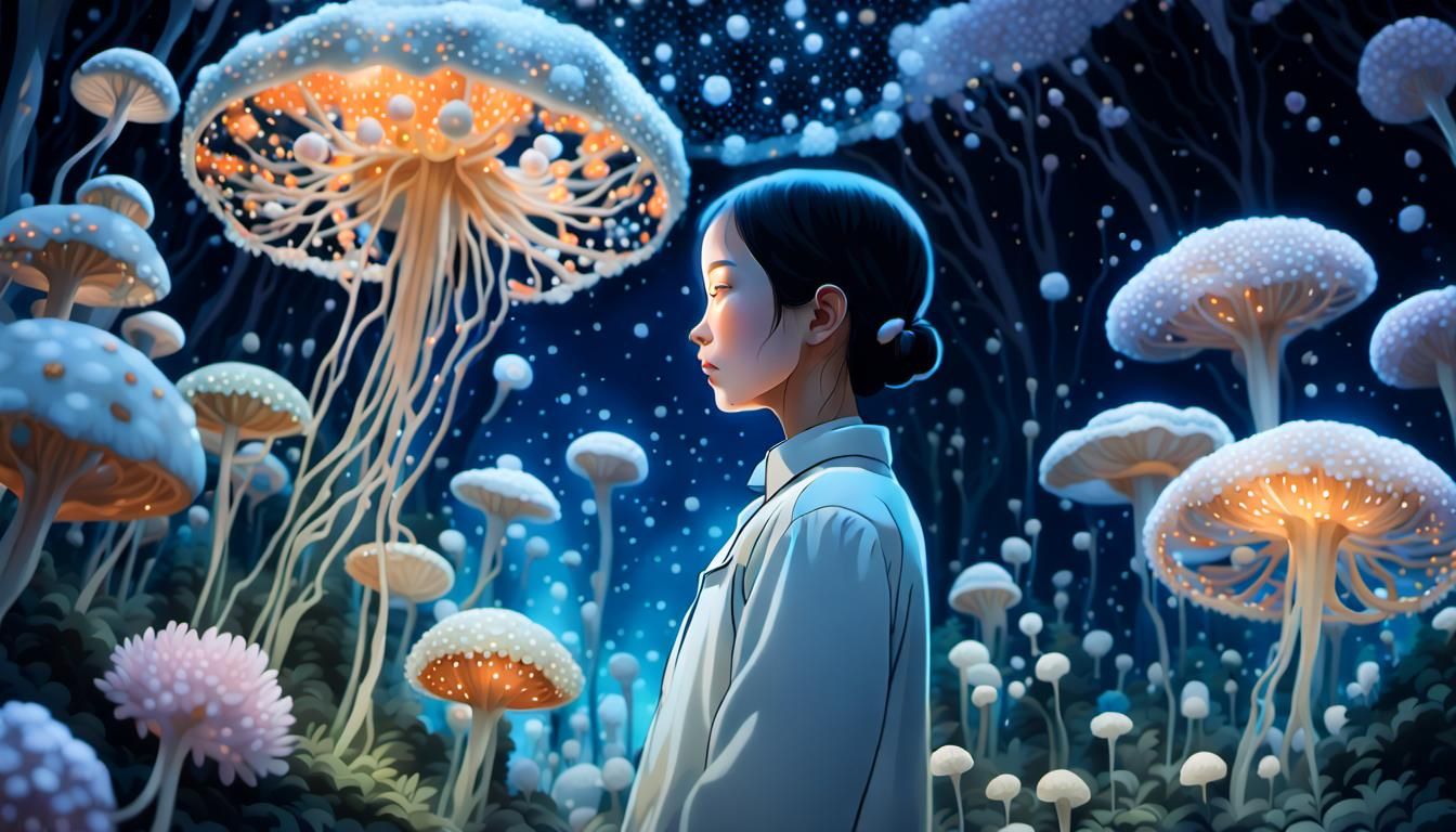 Stargazing Platform Trapped in Mycelium Network