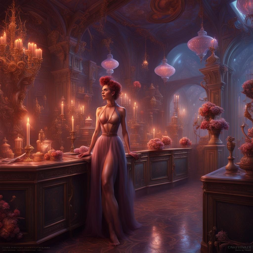 Fantasy Birthday Portrait in Detailed Digital Art