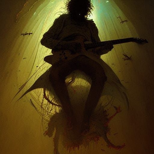 Horror Inter-Dimensional Guitar Solo in Doré Style