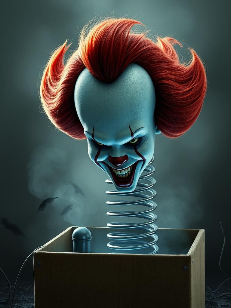 Creepy Pennywise Jack-in-the-Box Nightmare