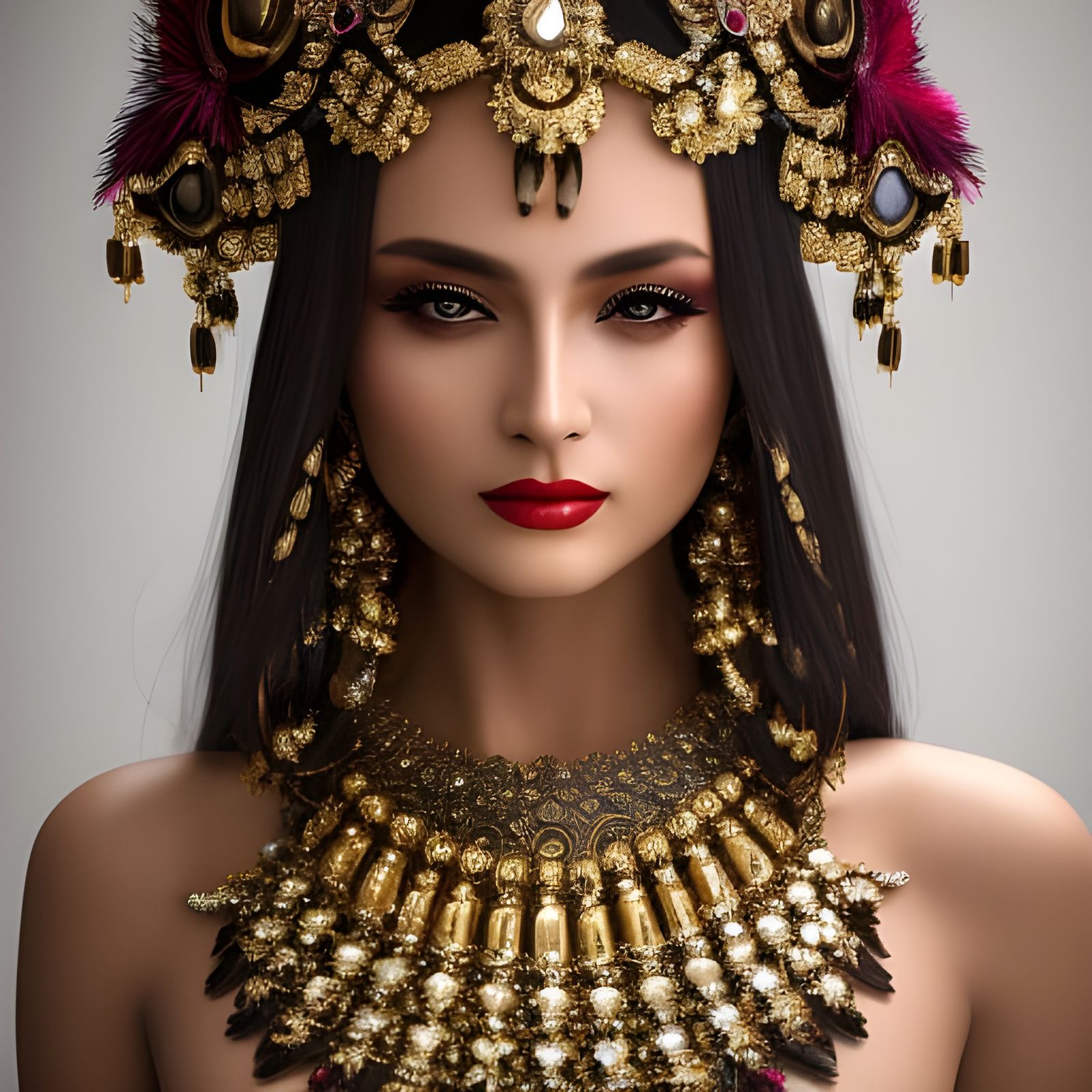 Woman with Clairvoyant Headdress in Borderlands Style