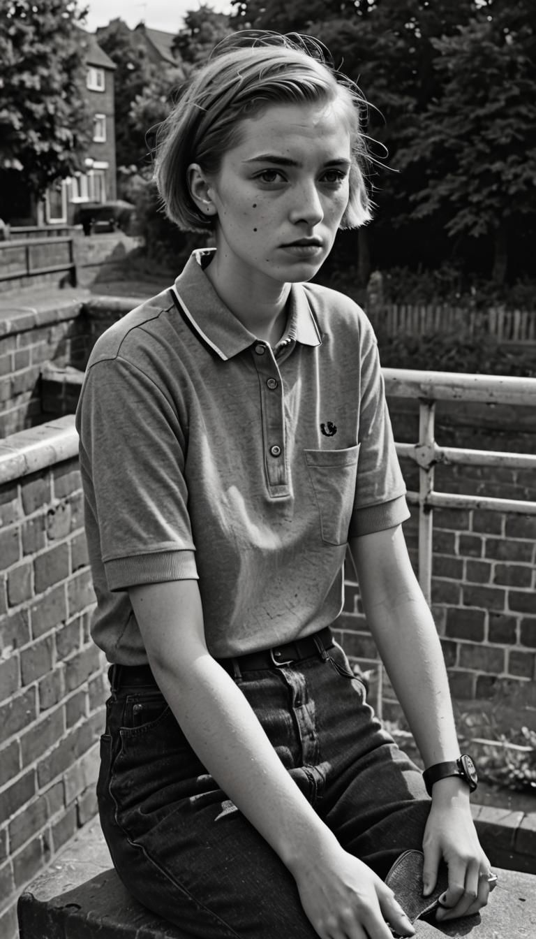 Woman with Skinhead Haircut in Fine Art Portrait