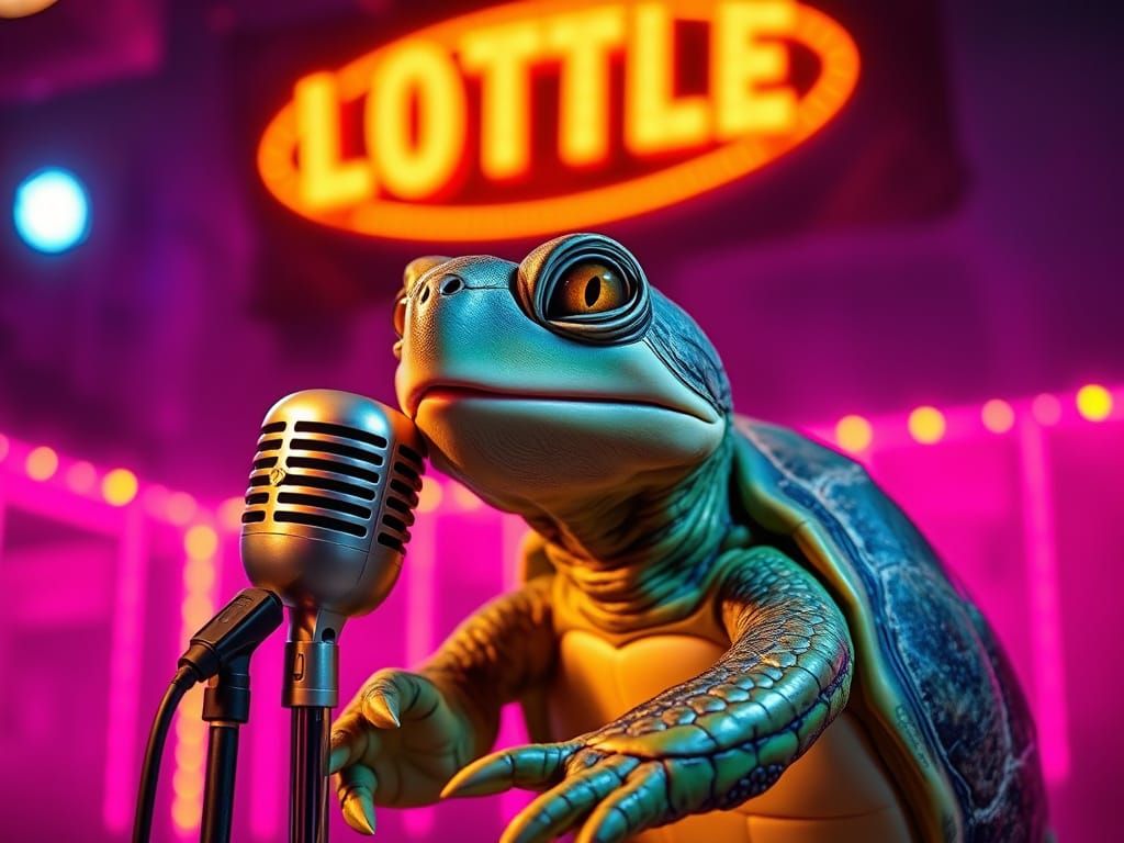 Charming Turtle Singer in Vintage Vegas Lounge