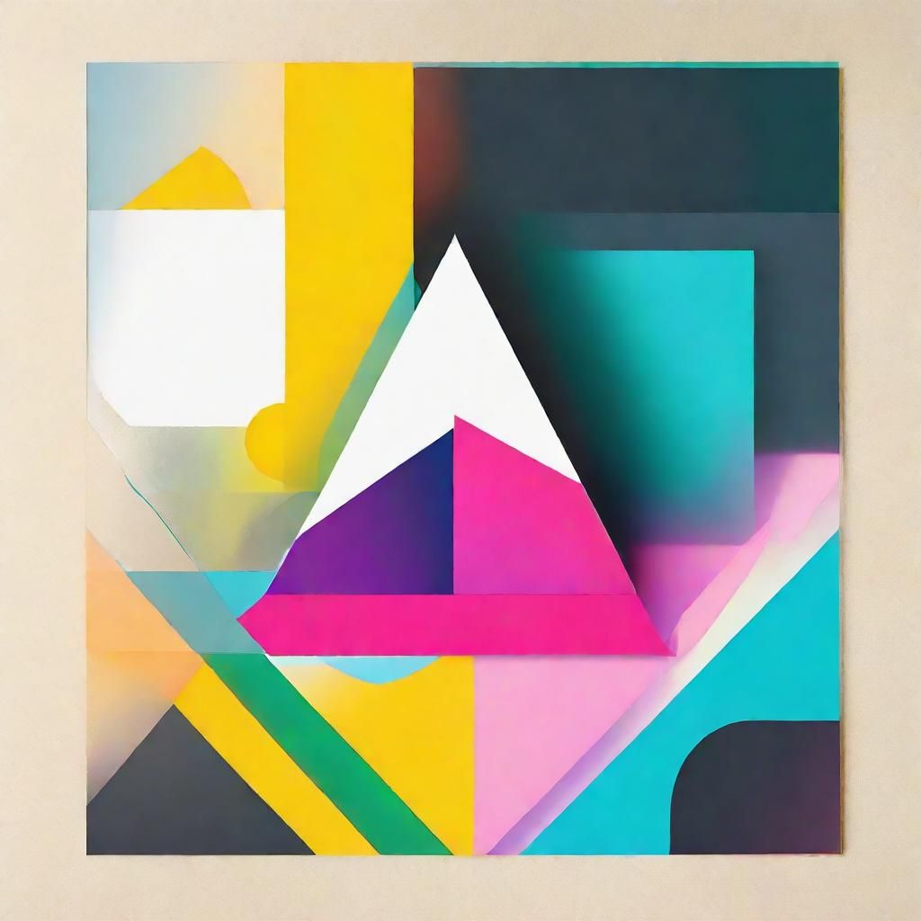 Pop Art Triangle with Geometric Bauhaus Symmetry