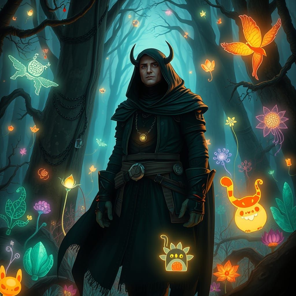 G.I. Joe in a Mystical Glowing Forest