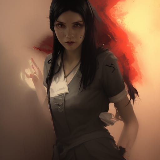 Dark Fantasy Nurse Concept Art in 8K