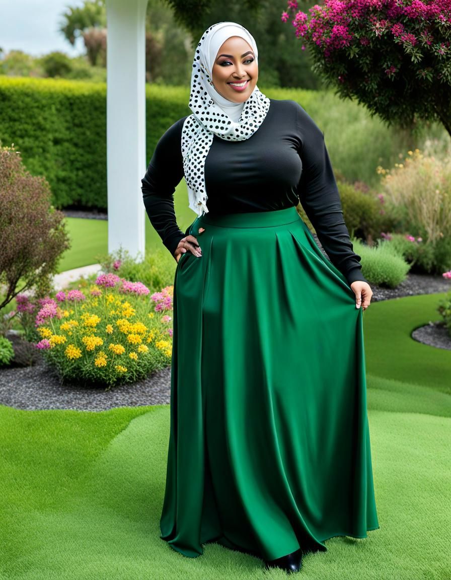 Psychedelic Alcohol Ink Portrait of Woman in Hijab