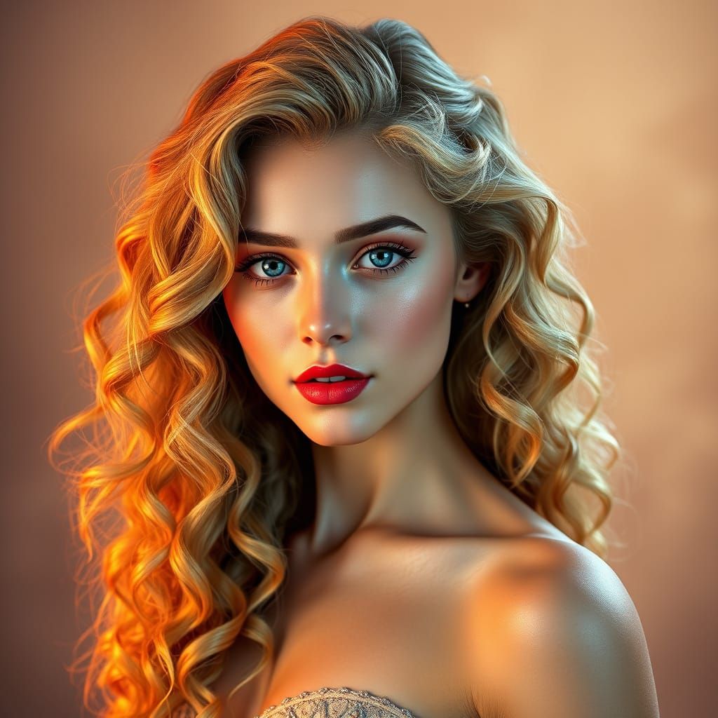 Stunning Portrait of a Young Woman in Ethereal Lighting