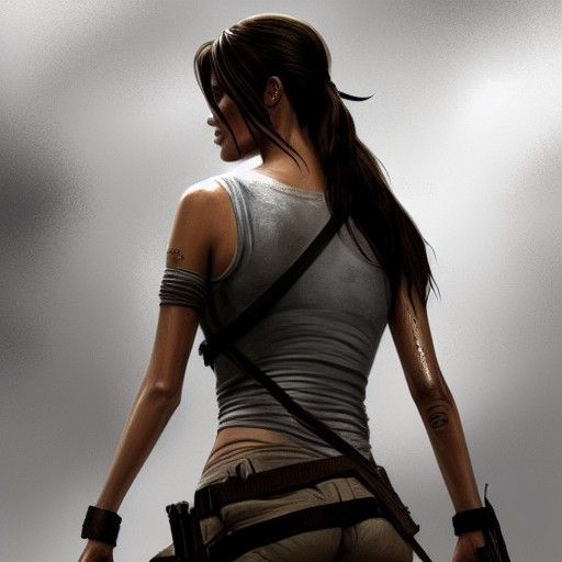 Angelina Jolie as Tomb Raider: Hyperrealistic Digital Art