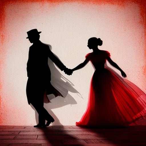 Detailed Shadow of Waltzing Couple in 16k