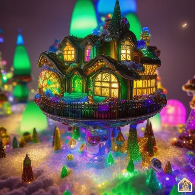 Delicious Candy Gingerbread House in Crystal Bubble
