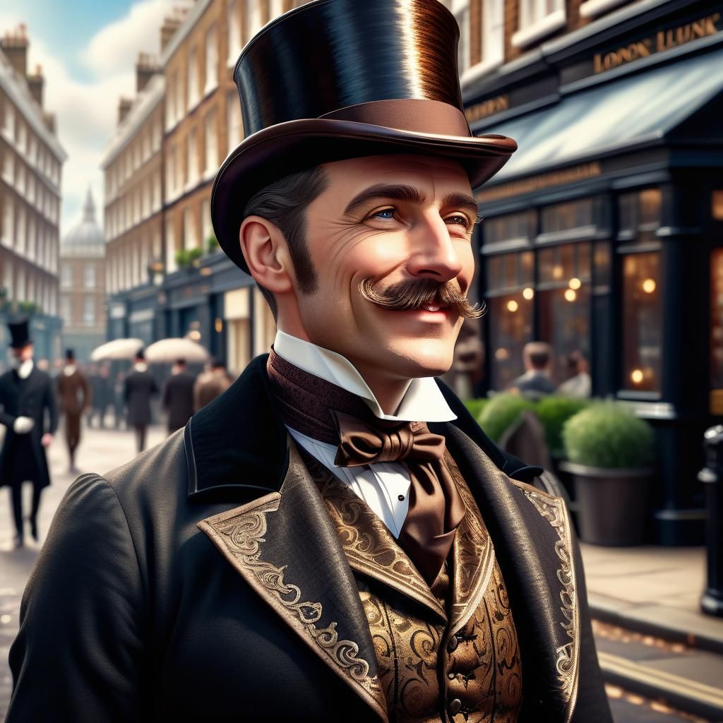 Dapper Victorian Gentleman in Steampunk Style