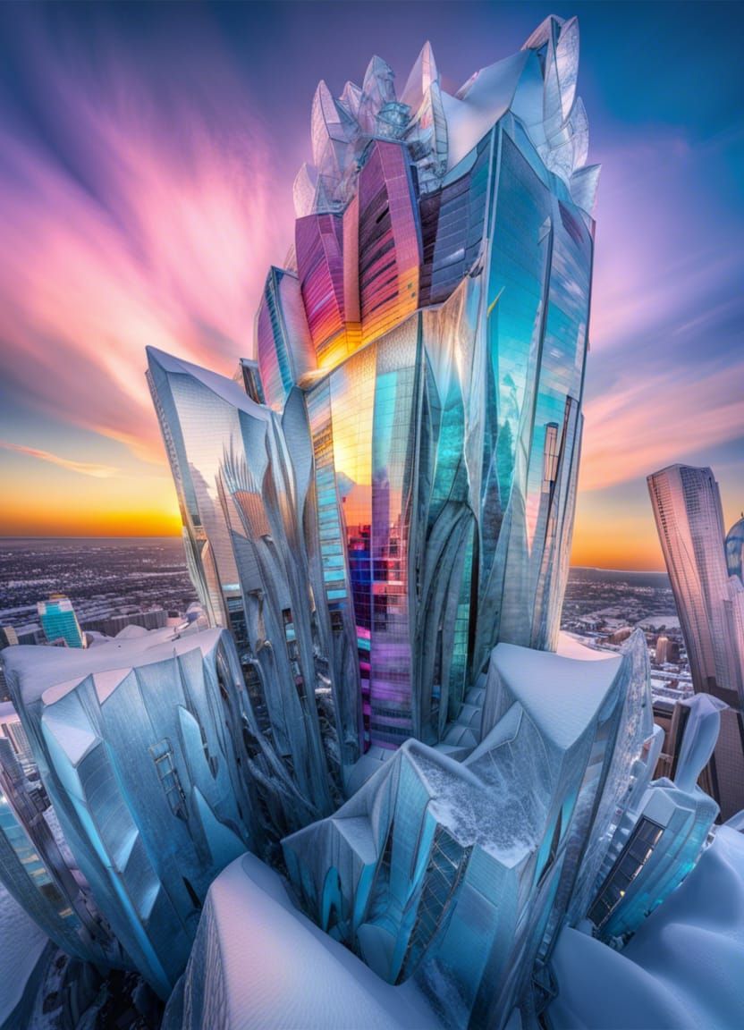 Los Angeles Icescape: A Futuristic HDR Photograph