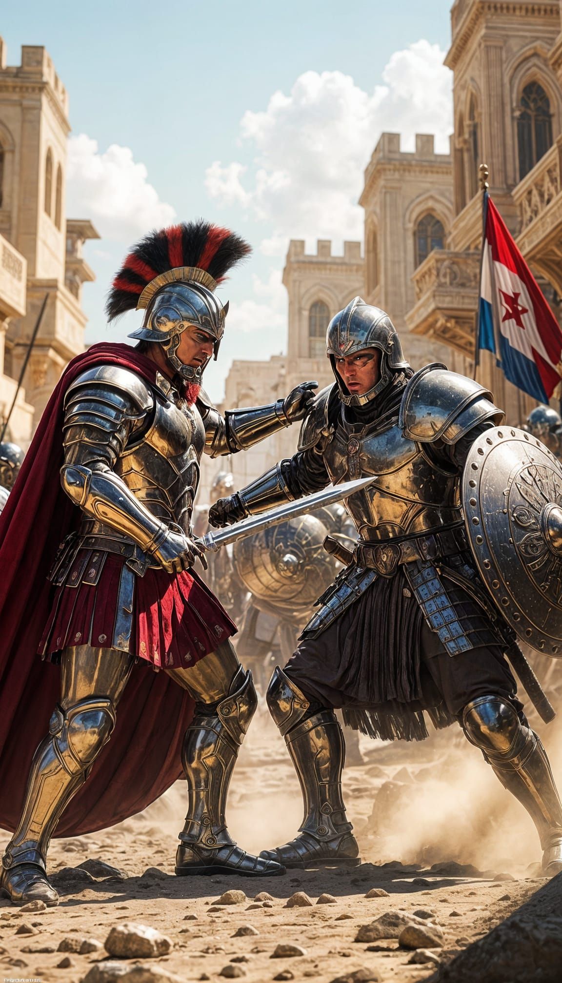 Futuristic Spartan Warrior Fight in Cinematic Animation