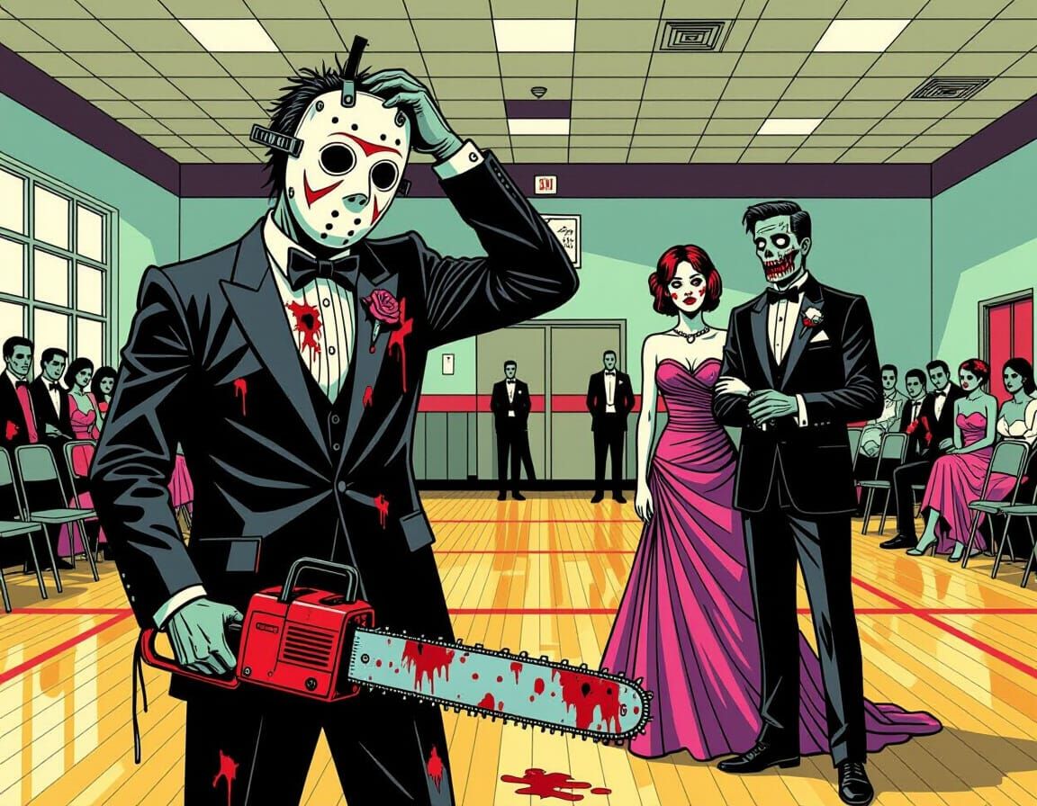 Zombie Prom Horror Comedy in Graphic Novel Style