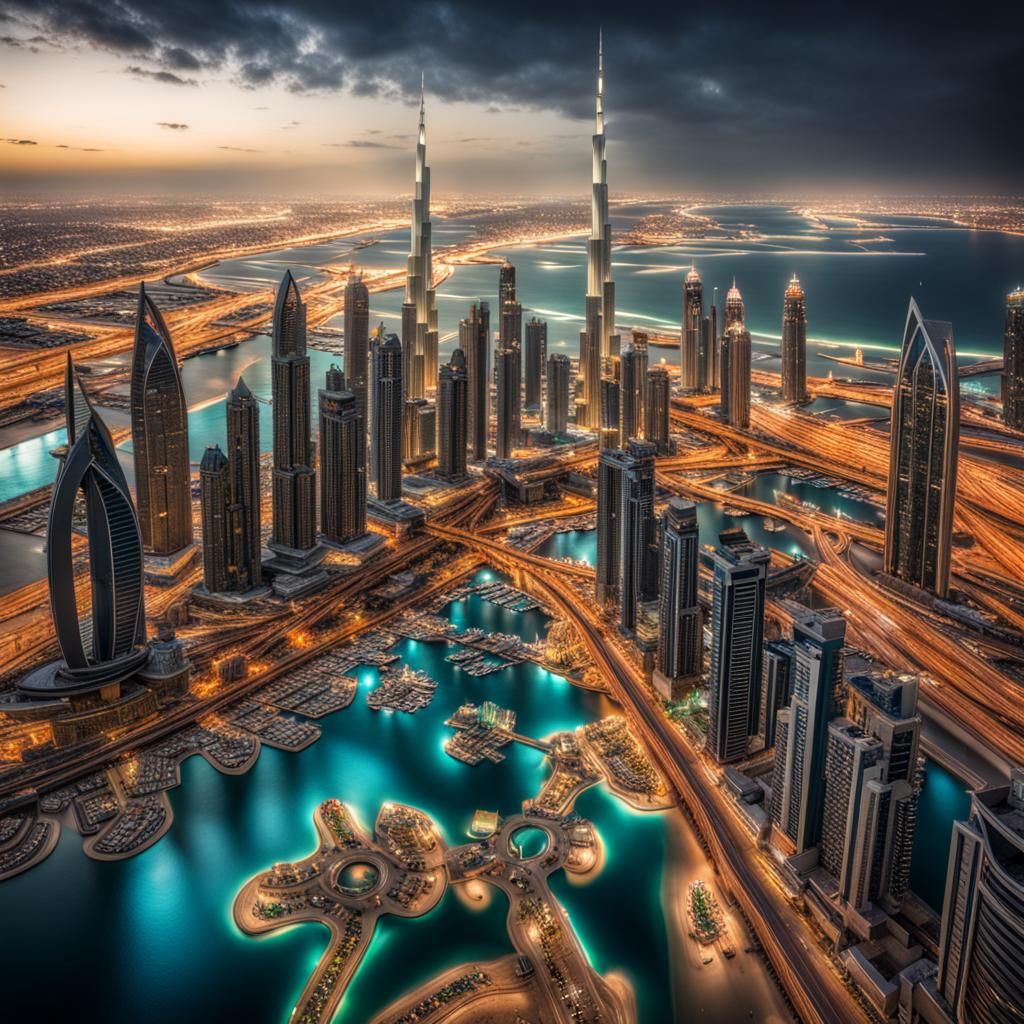 Hyperrealistic Dubai in Cinematic Composition