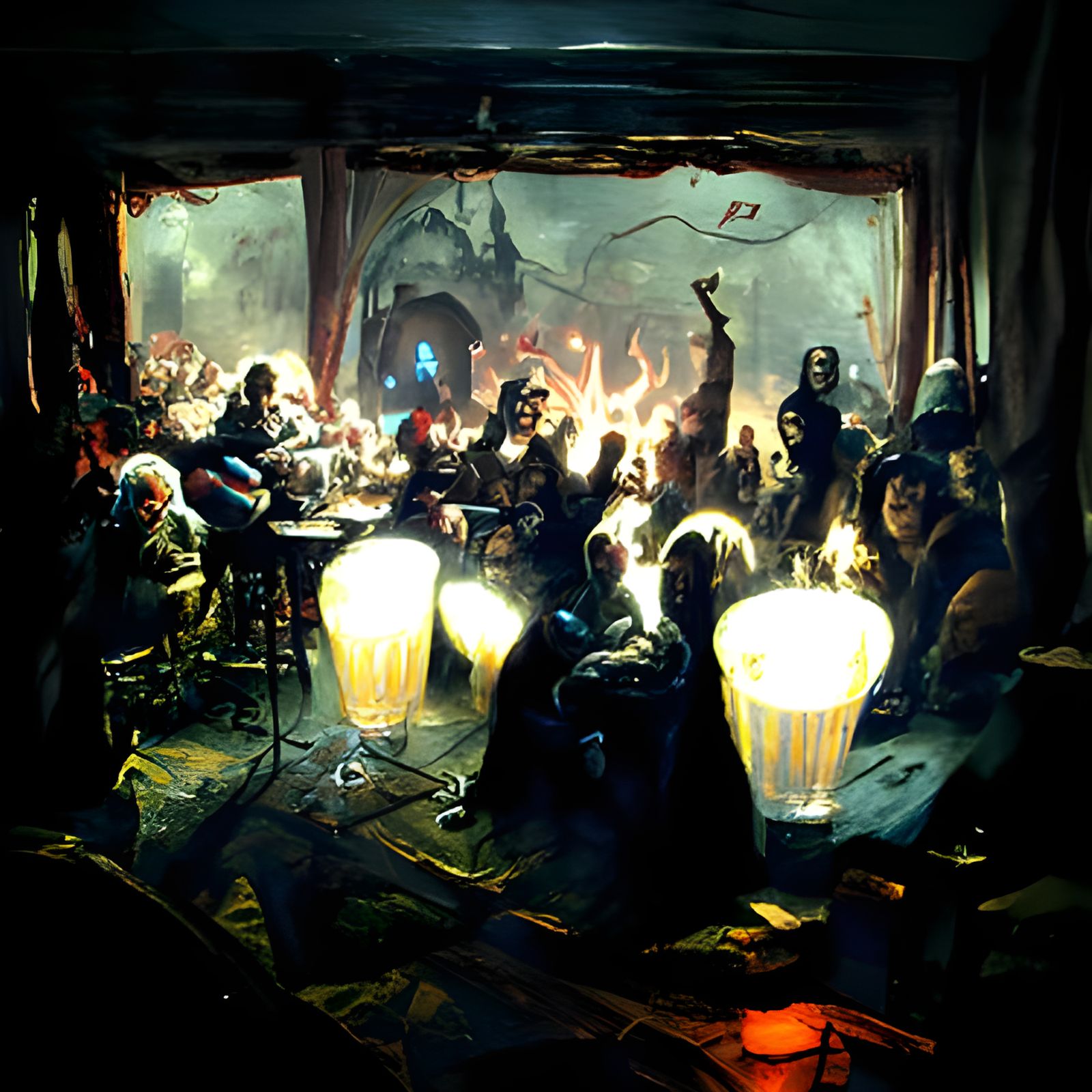 Lively Tavern Party in Renaissance Style