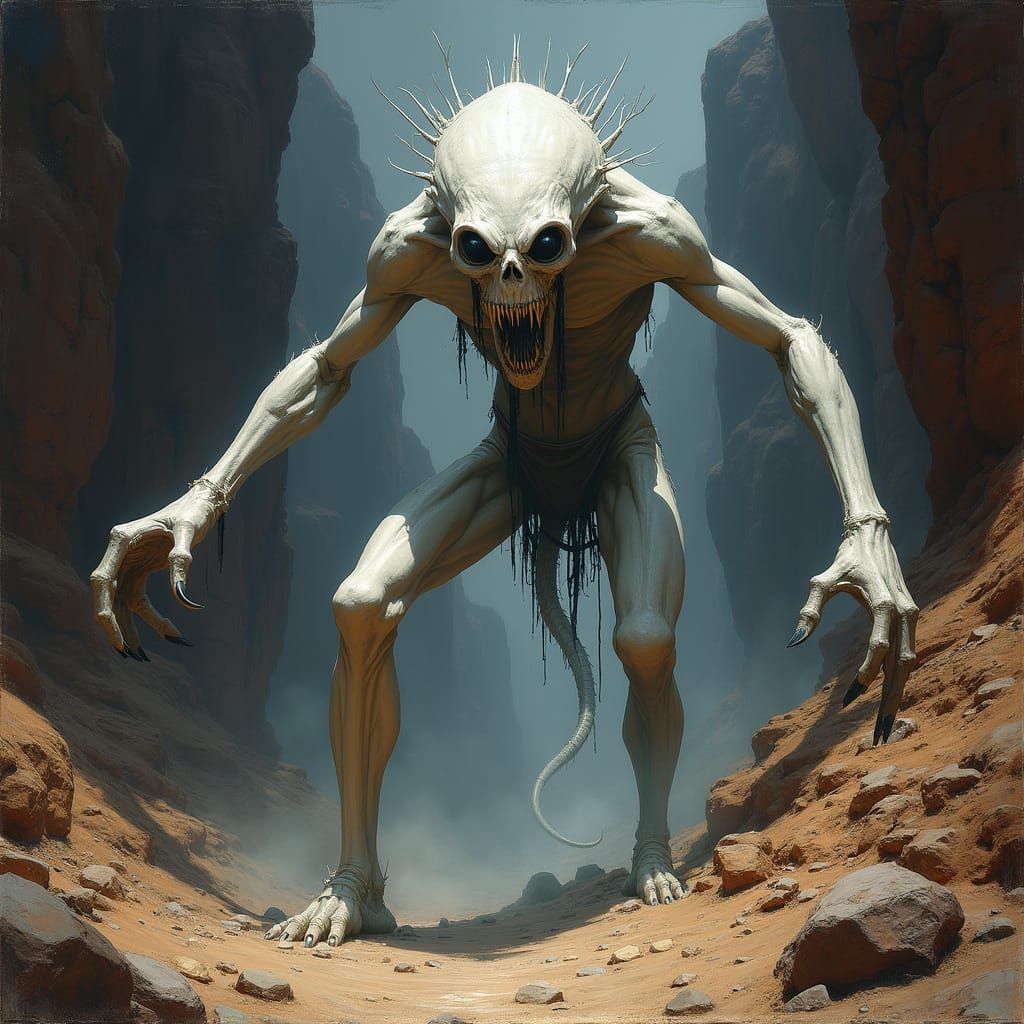 Ethereal Rake Cryptid Unveils Darkness in Grand Canyon