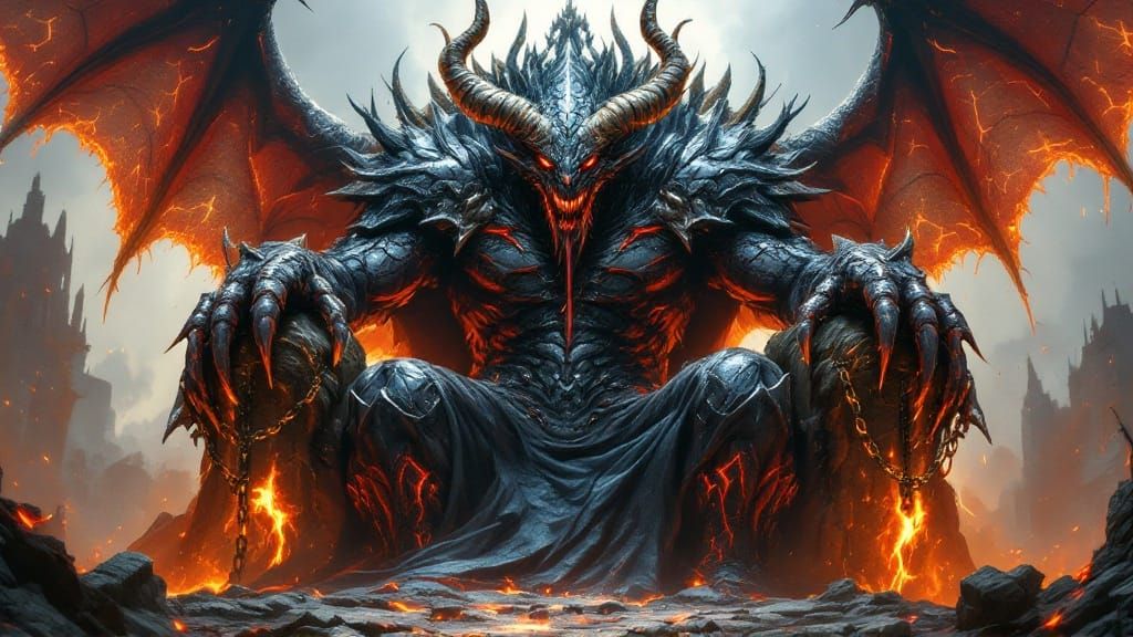 Mighty Dragon King Reigns Over Ruined World in Cyberpunk Sty...