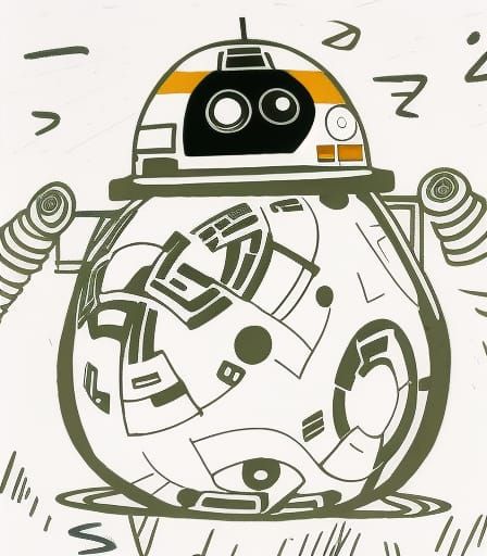Chubby BB-8 Robot with Wheels