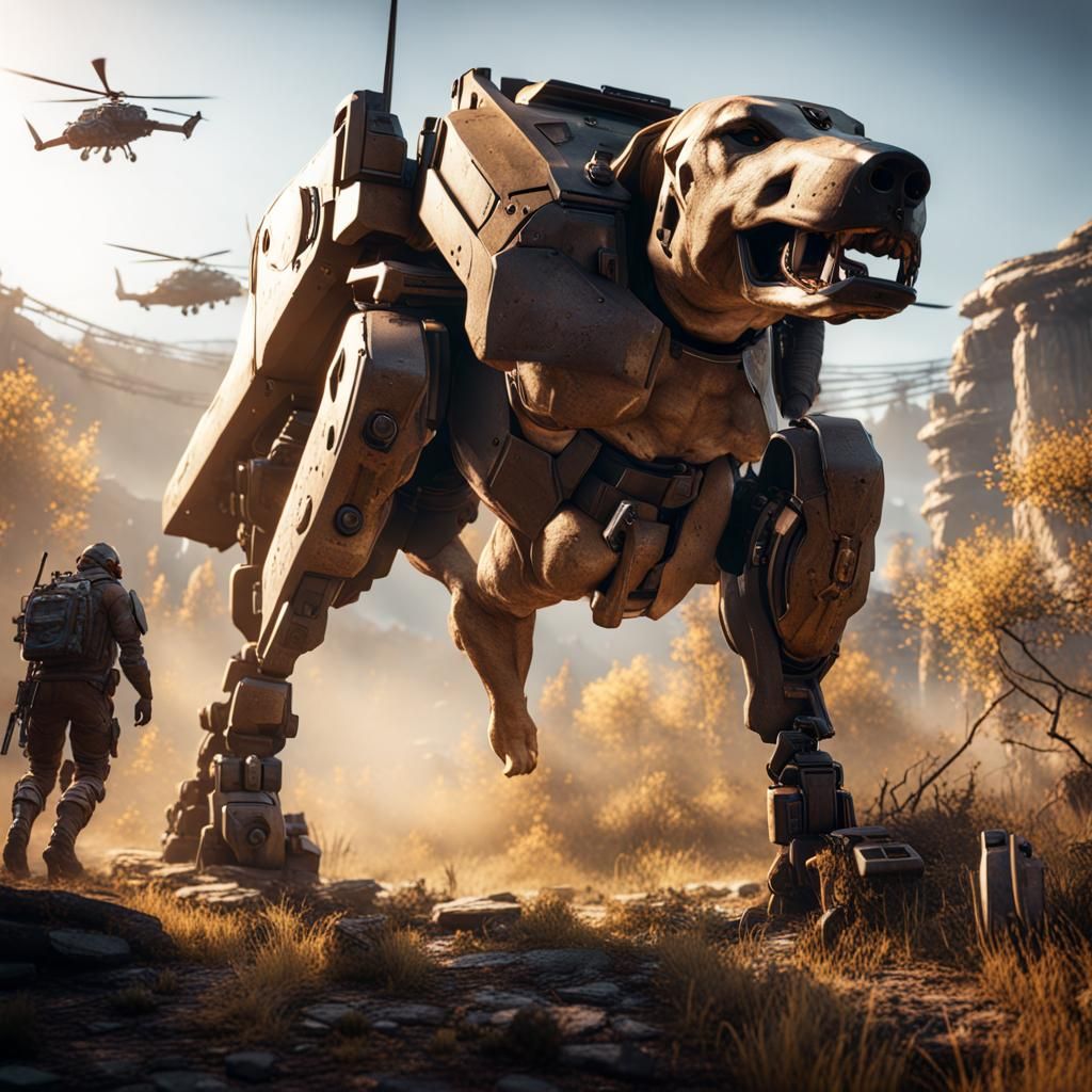 Foxhound in 3D Game Cinematic Style