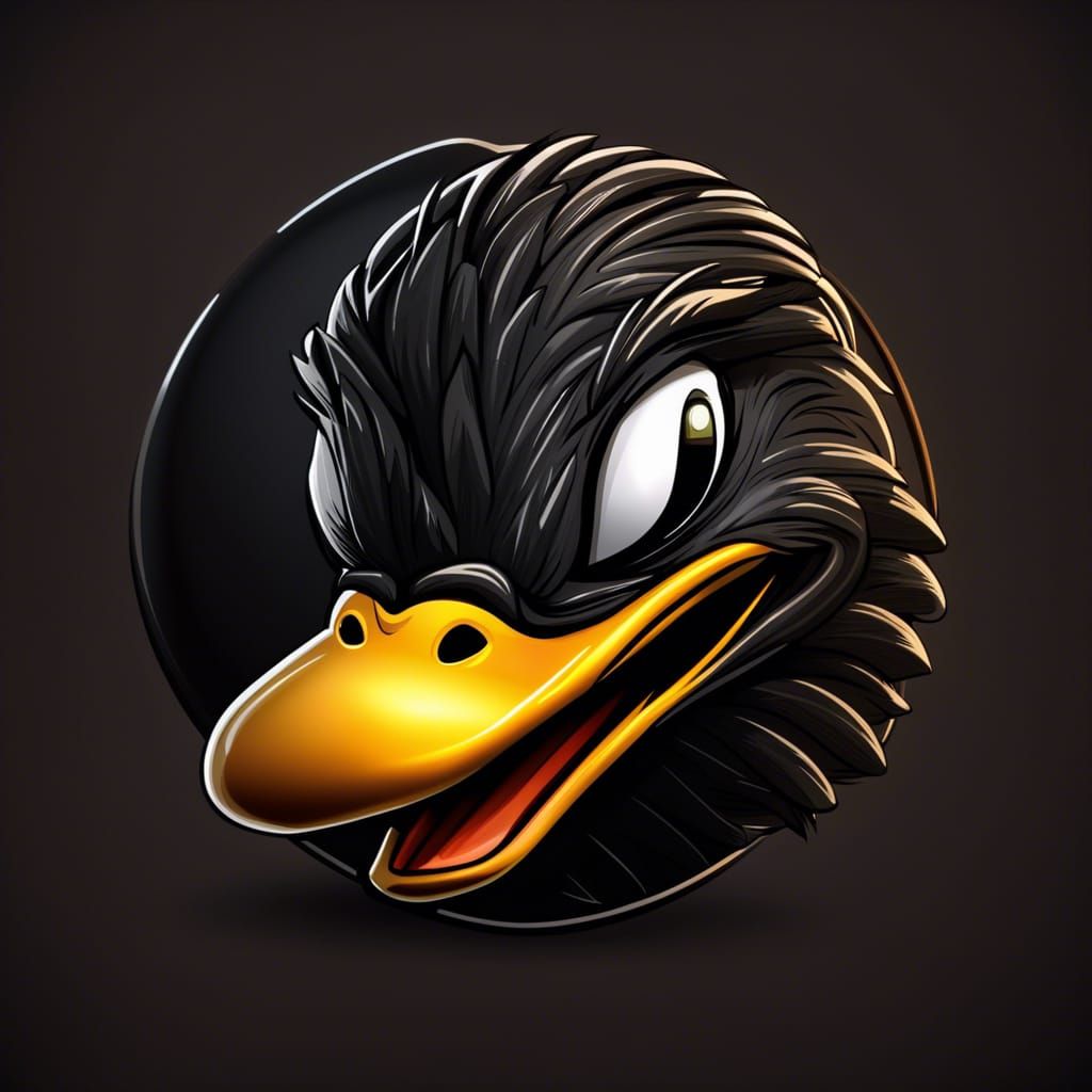 Angry Duck Cartoon Esports Logo in HDR