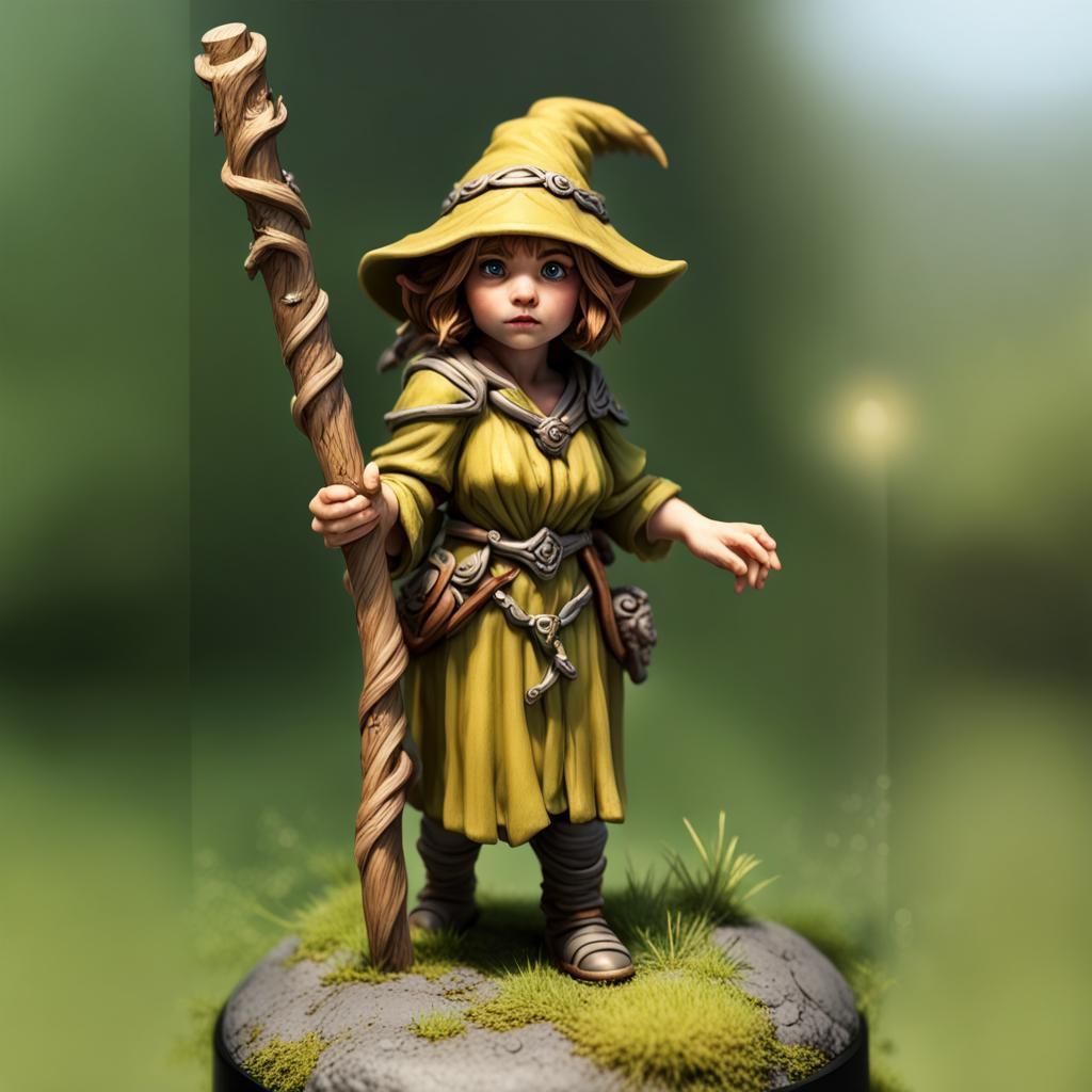 Halfling Druid with Staff