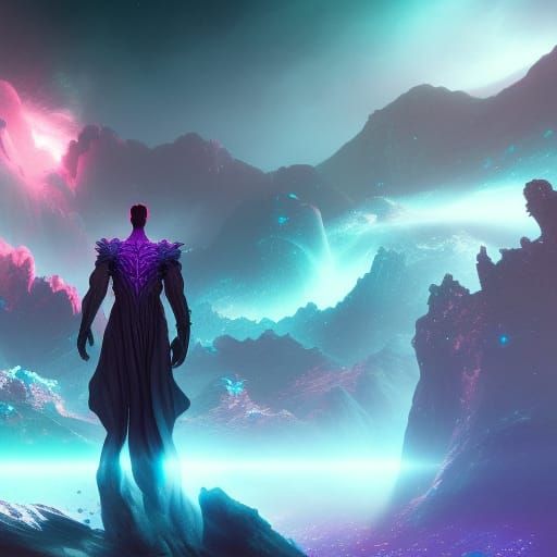 Detailed Cosmic Entity in Fantasy Concept Art
