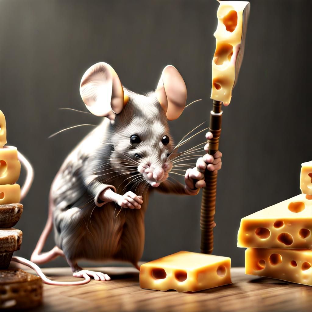 Mice Hunt for Cheese: Detailed Matte Painting